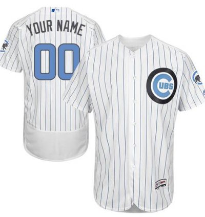 Chicago Cubs 2016 Fathers Day Fashion White Customized Flexbase Majestic Mlb Collection Jersey