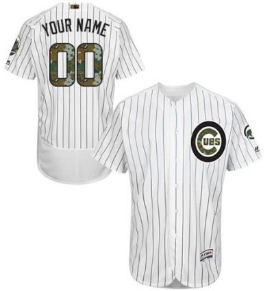 Chicago Cubs 2016 Memorial Day Fashion White Customized Flexbase Majestic Mlb Collection Jersey