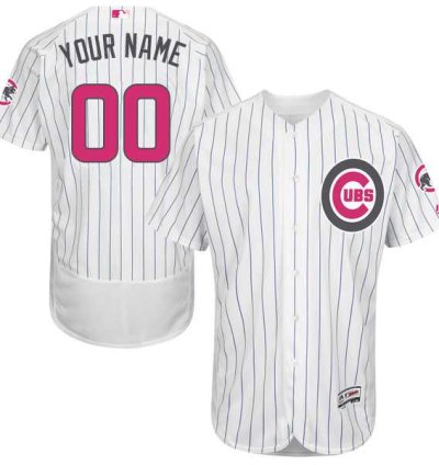 Chicago Cubs 2016 Mothers Day Fashion White Customized Flexbase Majestic Mlb Collection Jersey