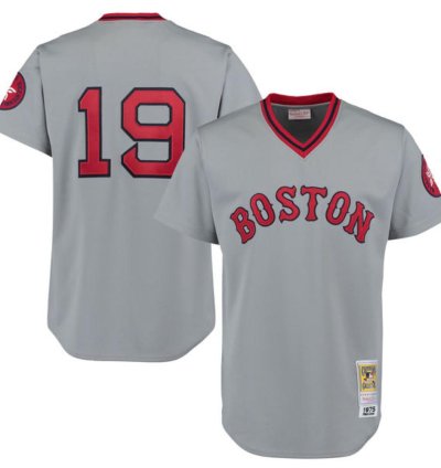 Boston Red Sox Fred Lynn Gray 1975 Throwback Pullover Jersey