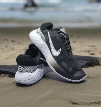 Nike Renew Ride 3 Black Zebra Running Shoes