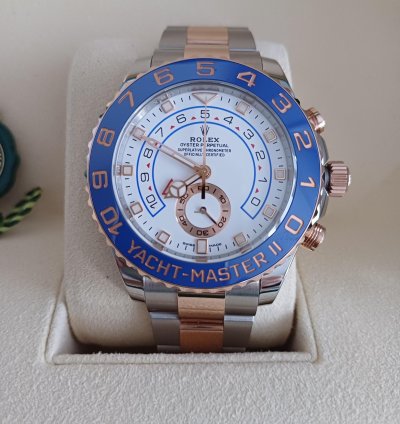 Rolex Yacht-master Ii Ref 116681stahl Ros Gold Box Papiere