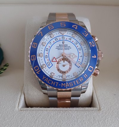 Rolex Yacht-master Ii Ref 116681stahl Ros Gold Box Papiere