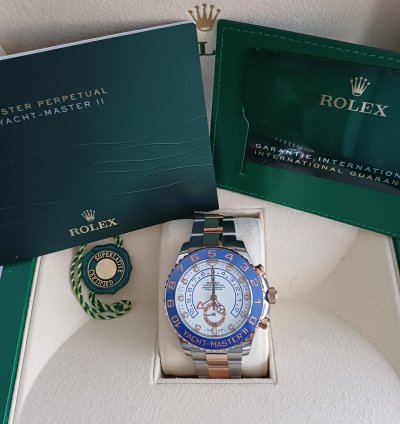 Rolex Yacht-master Ii Ref 116681stahl Ros Gold Box Papiere