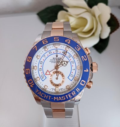Rolex Yacht-master Ii Ref 116681stahl Ros Gold Box Papiere