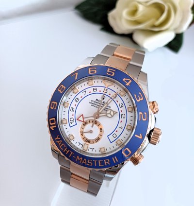 Rolex Yacht-master Ii Ref 116681stahl Ros Gold Box Papiere