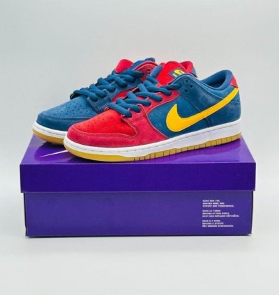 Nike Sb Dunk Low Fc Barcelona Blue Red Sneakers