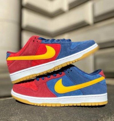 Nike Sb Dunk Low Fc Barcelona Blue Red Sneakers
