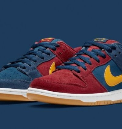 Nike Sb Dunk Low Fc Barcelona Blue Red Sneakers