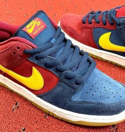Nike Sb Dunk Low Fc Barcelona Blue Red Sneakers
