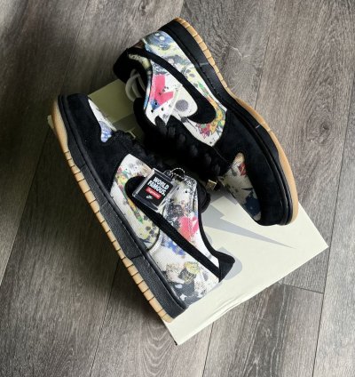 Supreme Nike Sb Dunk Low Og Rammellzee Shoes 9 5 Fd8778-001