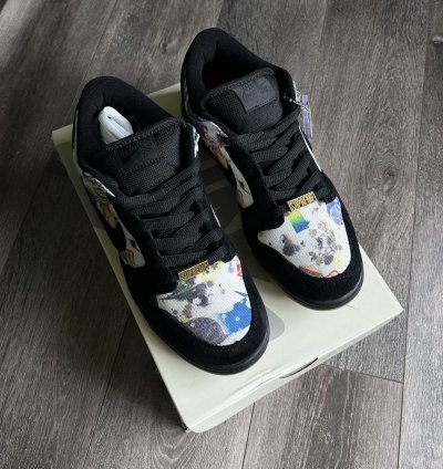 Supreme Nike Sb Dunk Low Og Rammellzee Shoes 9 5 Fd8778-001