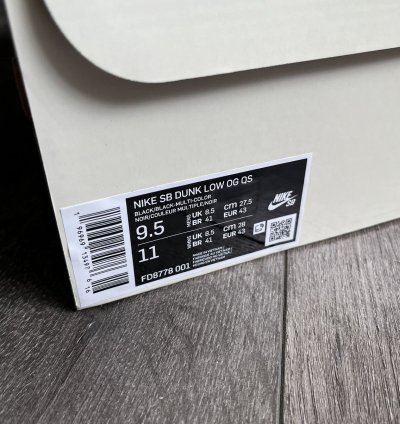 Supreme Nike Sb Dunk Low Og Rammellzee Shoes 9 5 Fd8778-001