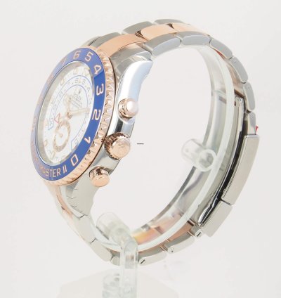 Rolex Yacht-master Ii Ss 18k Rose Gold White Dial 44mm