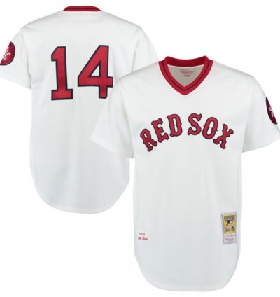 Boston Red Sox Jim Rice White Throwback Pullover Jersey