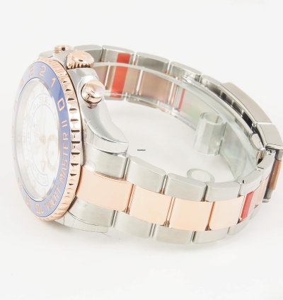 Rolex Yacht-master Ii Ss 18k Rose Gold White Dial 44mm