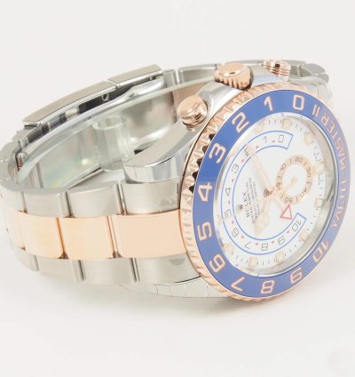 Rolex Yacht-master Ii Ss 18k Rose Gold White Dial 44mm