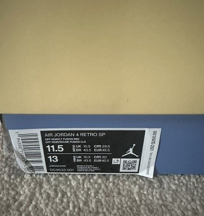 Air Jordan 4 Retro Sp Union Off Noir