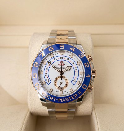 Rolex Yacht-master Ii Steel Everose Gold White Dial 116681