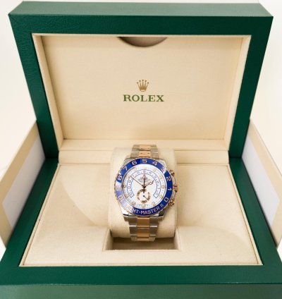 Rolex Yacht-master Ii Steel Everose Gold White Dial 116681