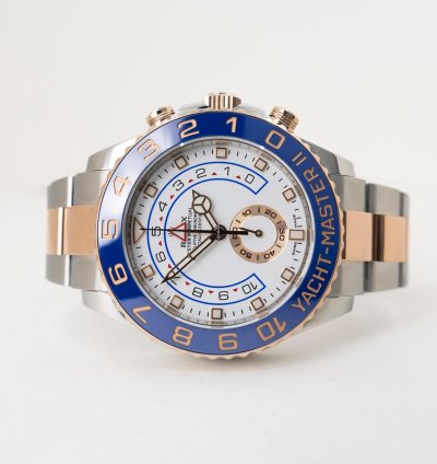 Rolex Yacht-master Ii Steel Everose Gold White Dial 116681
