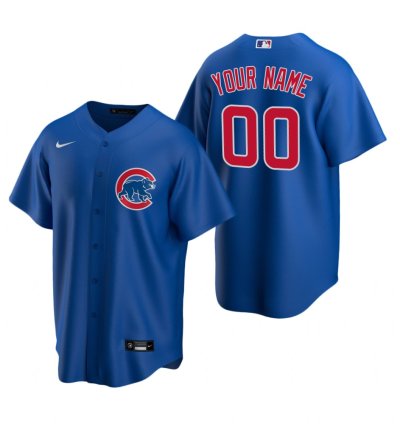 Chicago Cubs Custom Royal Stitched Mlb Cool Base Jersey