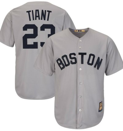 Boston Red Sox Luis Tiant Gray Throwback Jersey