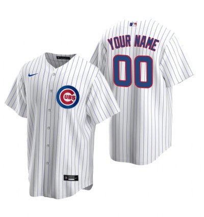 Chicago Cubs Custom White Stitched Mlb Cool Base Home Jersey