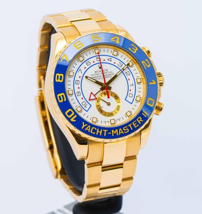 Rolex Yacht-master Ii White Dial Yellow Gold 44mm 116688 - Box Papers 2008