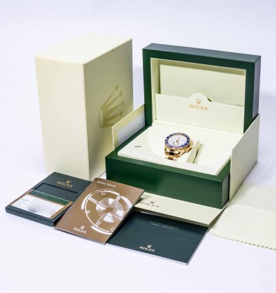 Rolex Yacht-master Ii White Dial Yellow Gold 44mm 116688 - Box Papers 2008