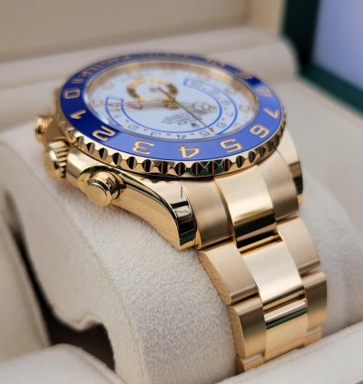 Rolex Yacht-master Ii Yellow Gold 44mm White Dial Blue Ceramic Bezel 2023 New