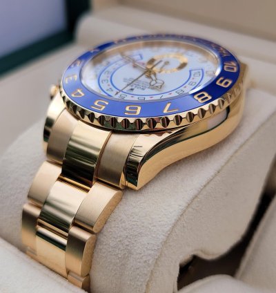Rolex Yacht-master Ii Yellow Gold 44mm White Dial Blue Ceramic Bezel 2023 New
