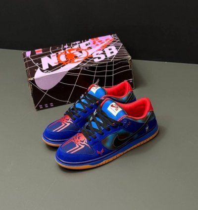 Nike Sb Dunk Low Spiderman Blue Sneakers
