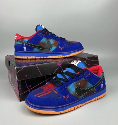 Nike Sb Dunk Low Spiderman Blue Sneakers