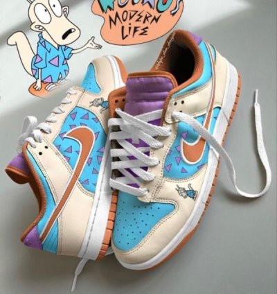 Nike Sb Dunk Rockos Modern Life Sneakers