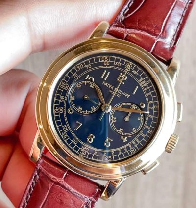 Patek Philippe Chronograph 5070j Yellow Gold Lemania Mechanical Watch 42mm