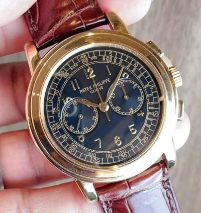 Patek Philippe Chronograph 5070j Yellow Gold Lemania Mechanical Watch 42mm