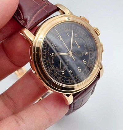 Patek Philippe Chronograph 5070j Yellow Gold Lemania Mechanical Watch 42mm