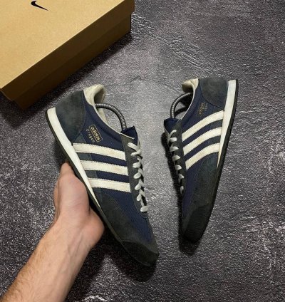 Vintage Adidas Dragon Og Blue Suede Low-top Trainers