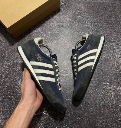 Vintage Adidas Dragon Og Blue Suede Low-top Trainers