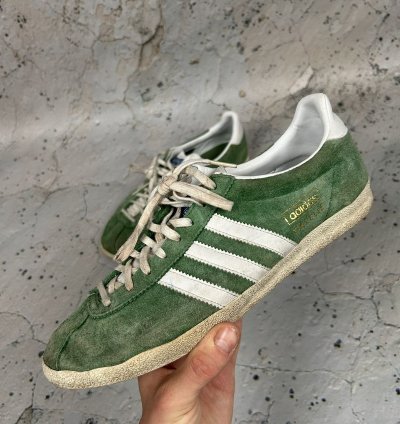 Vintage Adidas Gazelle Green Sneakers 90s Hype Rare Skate