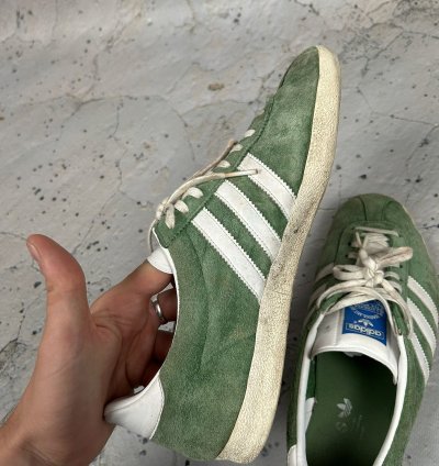 Vintage Adidas Gazelle Green Sneakers 90s Hype Rare Skate