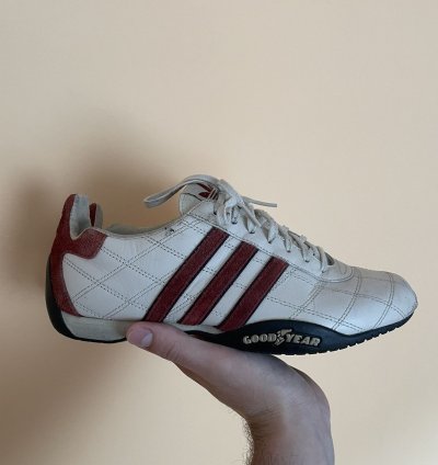 Vintage Adidas Goodyear Racing Leather Driver Shoes