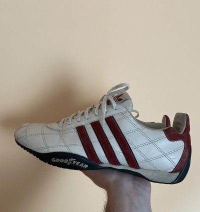 Vintage Adidas Goodyear Racing Leather Driver Shoes