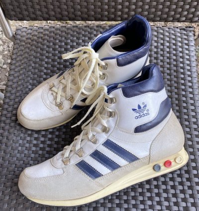 Vintage Adidas Jogging High Top Shoes Made In Slovenia Rare