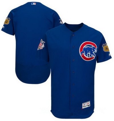 Chicago Cubs Majestic Royal Blue 2017 Spring Training Flex Base Stitched Mlb Custom Jersey