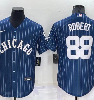 Chicago White Sox Luis Robert Jr Navy Throwback Jersey