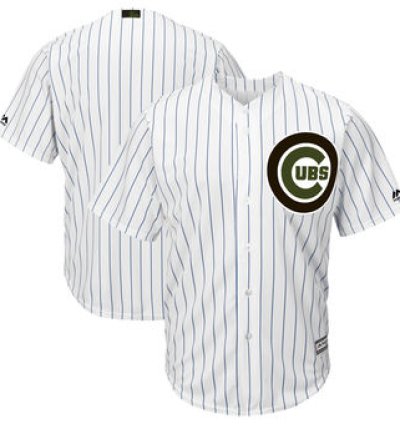 Chicago Cubs Majestic White 2018 Memorial Day Cool Base Team Custom Jersey