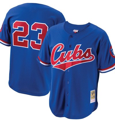 Chicago Cubs Royal Blue Throwback Mesh Batting Practice Stitched Mlb Jersey
