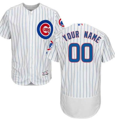 Chicago Cubs White Customized Flexbase Majestic Mlb Collection Jersey